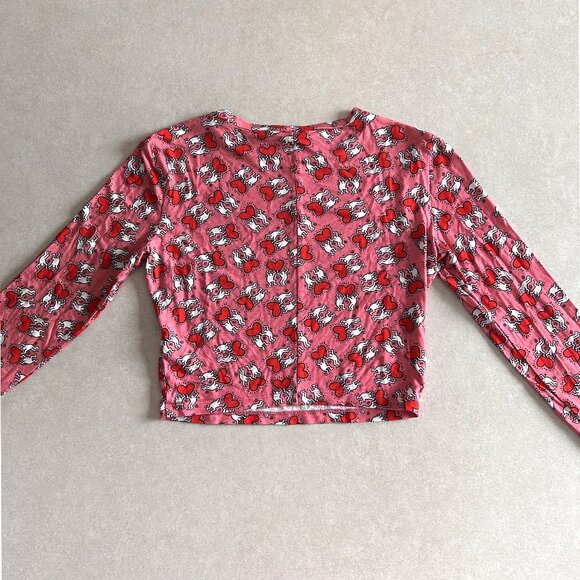 Alice + Olivia X Keith Haring Delaina Holding Heart Crop Top - Picture 7 of 10